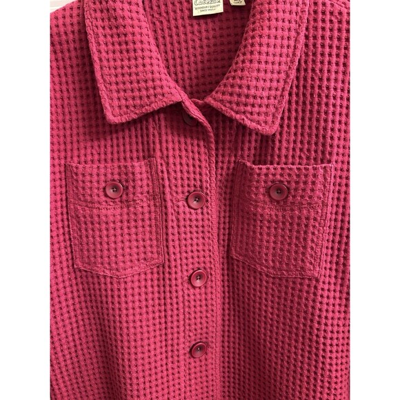 VTG Cabela's Women’s Jacket Waffle Weave Button Front Casual 2X Cottagecore 90s - Picture 3 of 4